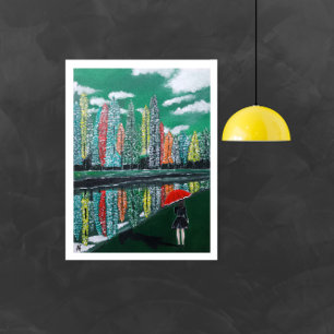 Autumn Reflection Schilderij van Alfred Fox Canvas Afdruk