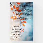 Autumn Renewal Christian Scripture Art Spandoek (Verticaal)