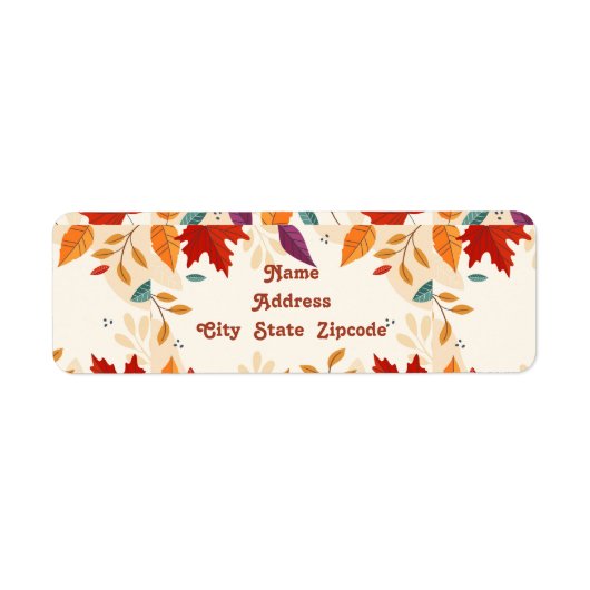 Autumn Return Address Label (Voorkant)