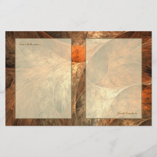 Autumn Riches Fractal Art Briefpapier (Voorkant)