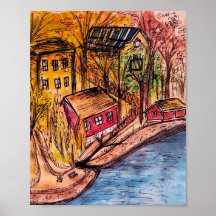 Autumn Riverside Art – Gezellige Herfst