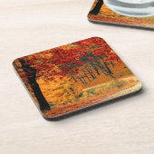 Autumn Road Bier Onderzetter (Linkerzijde)