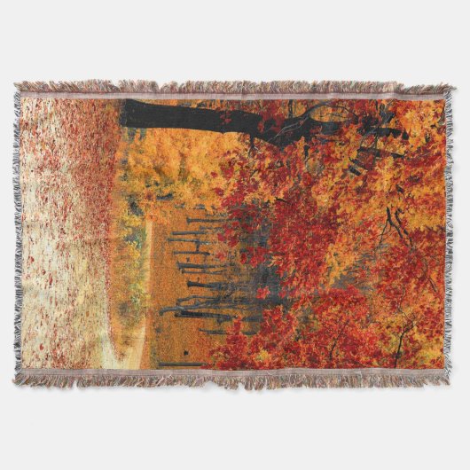 Autumn Road Deken (Voorkant)