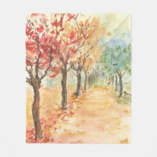 Autumn Road fleece deken