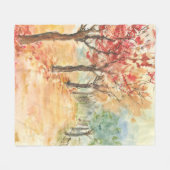 Autumn Road fleece deken (Voorkant (Horizontaal))