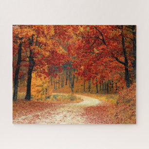 Autumn Road Jigzaag Puzzle Legpuzzel
