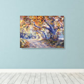 'Autumn Road' Stretched Canvass Print (Insitu (Houten vloer))