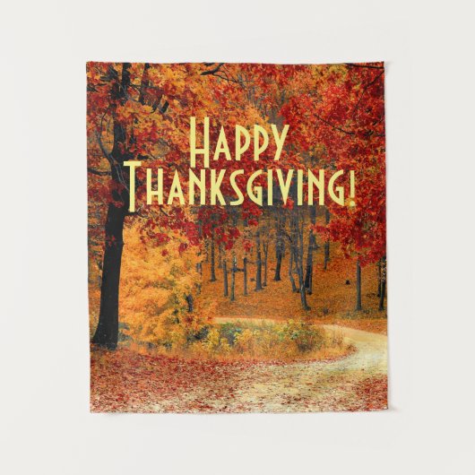 Autumn Road Wandkleed (Voorkant)