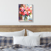 Autumn Rose Bouquet Floral Fall Canvas Afdruk (Insitu (Slaapkamer))