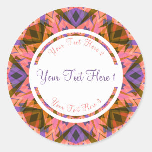 Autumn roze Paarse Herfst Green Scrapbook Crafting Ronde Sticker