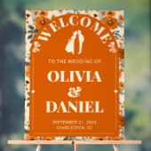 Autumn Rust Entry Sign with Leaves Acryl Bord (Neutraal)