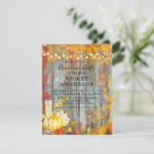 Autumn Rust Lights Brunch en Bubble Invitations Kaart (Staand voorkant)