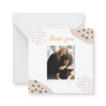 Autumn Rustic Burgundy Calligrafie foto bedankt