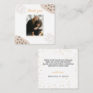 Autumn Rustic Burgundy Calligrafie foto bedankt Notitiekaartje