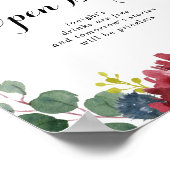 Autumn Rustic Calligraphy Wedding Open Bar Sign Poster (Hoek)