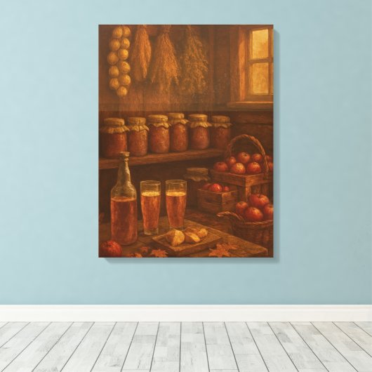 Autumn’s Reward - Golden Harvest Celebration Canvas Afdruk (Insitu (Houten vloer))