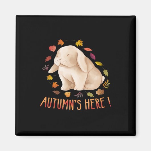 Autumn’s Says Cute Bunny Autumn It’s Fall Y’all Magneet (Voorkant)