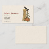 Autumn Scarecrows ・ Crow & Pumpkin Visitekaartje (Voorkant / Achterkant)