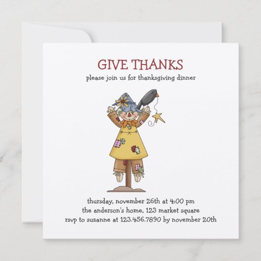 Autumn Scarecrows Kaart (Voorkant)