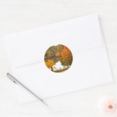 Autumn Scene Ronde Sticker (Envelop)