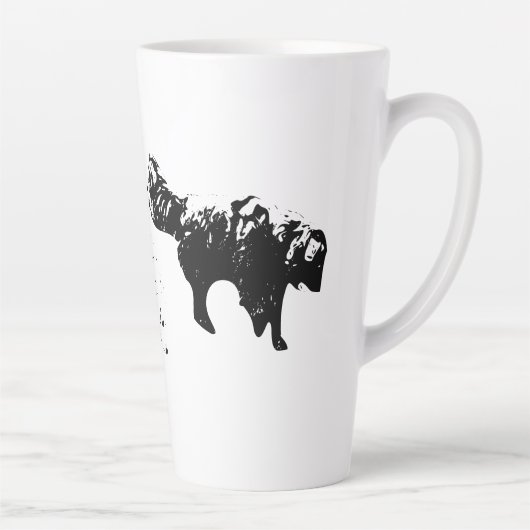 Autumn Scent Patrol, twee honden Latte Mok (Rechts)