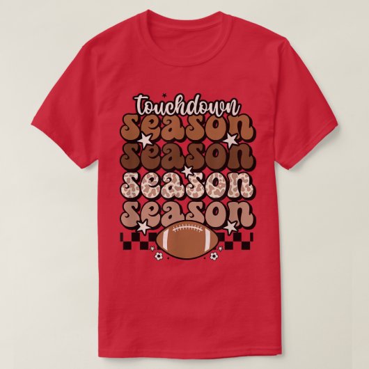 Autumn Season Leopard pattern Touchdown Season Rug T-shirt (Design voorkant)