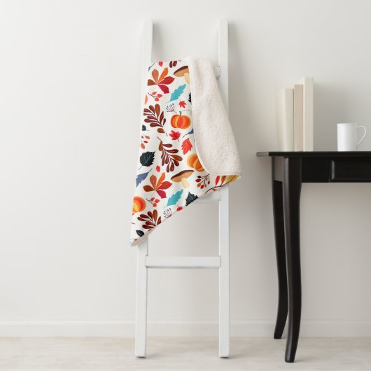 Autumn Sherpa Blanket Pattern Deken (In situ)