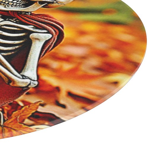 Autumn Skeleton Coffee Break Ontwerp Snijplank (Hoek)
