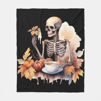 Autumn Skeleton Fleece Deken