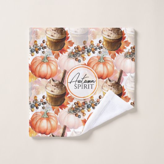 Autumn Spirit Cosy Waterverf Pattern Bad Handdoek (Wasdoekje)