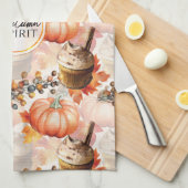 Autumn Spirit Cosy Waterverf Pattern Theedoek (Quarter Fold)