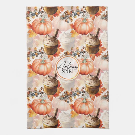 Autumn Spirit Cosy Waterverf Pattern Theedoek (Verticaal)