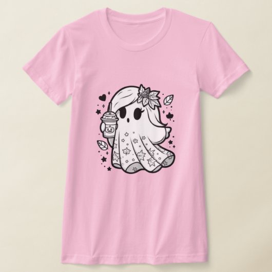 Autumn Spirit: Girly Ghost met pompoenkruid T-shirt (Laagn)