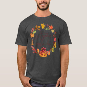 Autumn Splendor Cute Fall Leaves Autumn Pumpkins W T-shirt