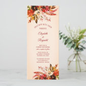 Autumn Splendor Waterverf Bloemen Verouderd Ivoor Kaart (Staand voorkant)