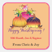 Autumn Splendor Whimsical Vierkante Sticker (Voorkant)