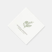Autumn Sprig Fall Wedding Napkins (groen) Servet (Hoek)