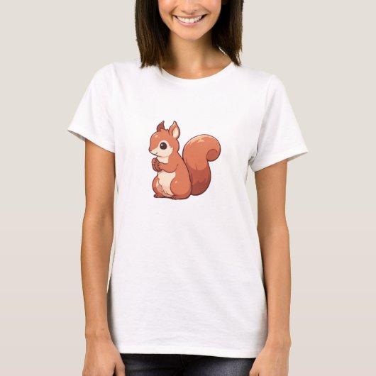 Autumn Squirrel Aesthetic T-shirt (Voorkant)