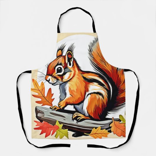 Autumn Squirrel Charm Design Schort (Voorkant)