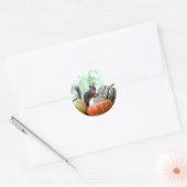 Autumn Squirrel Ronde Sticker (Envelop)