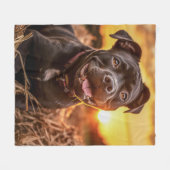 Autumn Staffie Fleece Deken (Voorkant (Horizontaal))