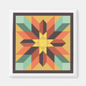 Autumn Star Barn Quilt Magnet Magneet (Voorkant)