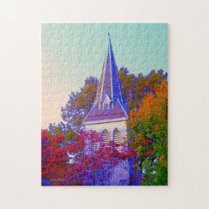 "Autumn Steeple" Jigzaag Puzzle Legpuzzel
