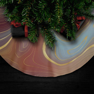 Autumn Strata   Terra Cotta Blauwgroen en Gold Aga Kerstboom Rok