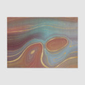 Autumn Strata | Terra Cotta Blauwgroen en Gold Aga Tissuepapier (Voorkant)