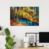 Autumn stream, poster (Thuiskantoor)