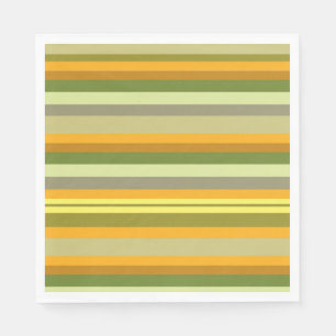 Autumn Stripes Paper Napkin Servet