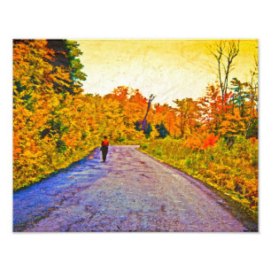 Autumn Stroll Foto Afdruk