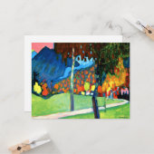Autumn Study in Oberau, kunstwerk van Kandinsky Kaart (Voorkant / Achterkant in situ)