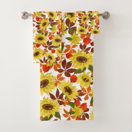Autumn Sunflower Bad Handdoek (Insitu)